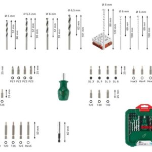 Antgalių ir grąžtų rinkinys Bosch, 43 vnt. - Image 3