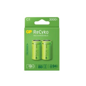 Įkraunami elementai GP RECYKO C, 3000 mAh, 2 vnt.
