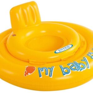 Pripučiamas plaustas Intex 56585, geltonas, 70 cm x 70 cm