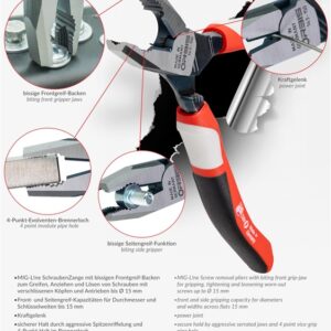 Varžtų išsukimo replės Orbis 143-1500/26RR, 150 mm - Image 2