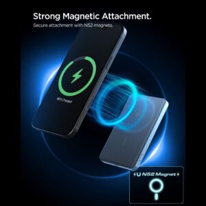 Spigen EA2205MQ Essential MagSafe Power Bank 5000MAH 22.5W QI2 Teal Blue - Image 9