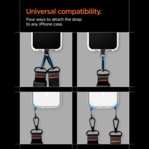 Spigen DA30M Universal Lanyard Strap Crossbody juodos spalvos - Image 10