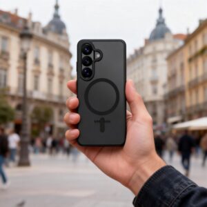 Tech-Protect MagMat MagSafe Samsung Galaxy S26+ Plus Matte juodos spalvos - Image 8