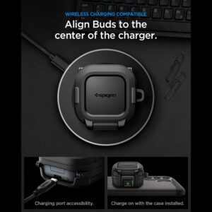 Spigen Lock Fit Samsung Galaxy Buds 4 / 4 Pro Matte juodos spalvos - Image 11