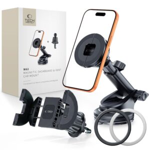 Tech-Protect N62 2in1 Universal & Magnetic MagSafe Dashbosrd & Vent car mount juodos spalvos