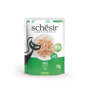 SCHESIR Chicken fillet in jelly - šlapias kačių maistas - 70g