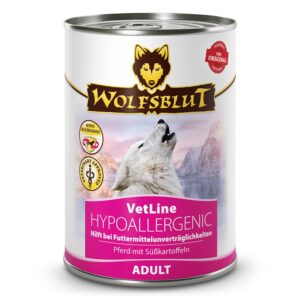 WOLFSBLUT VetLine Hypoallergenic Horse - drėgnas ėdalas šunims - 395g