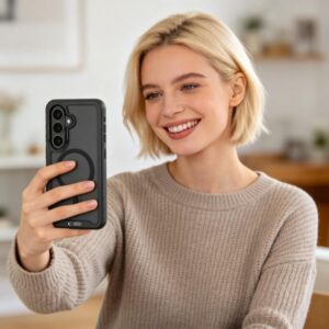 Tech-Protect Defense MagSafe Samsung Galaxy S26 Matte juodos spalvos - Image 7