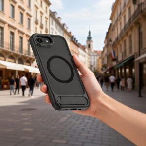 Tech-Protect MagRack MagSafe Apple iPhone 16E / 17E Matte juodos spalvos - Image 9