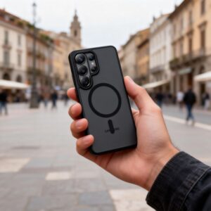 Tech-Protect MagMat MagSafe Samsung Galaxy S26 Ultra Matte juodos spalvos - Image 9