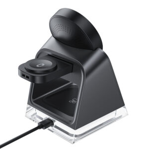 Acefast E17 MagSafe 3in1 Inductive Charger + USB-A USB-C Cable - Black - Image 2