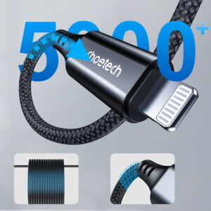 Choetech AUX007 Lighting / mini jack 3.5mm cable 1 m - black - Image 4