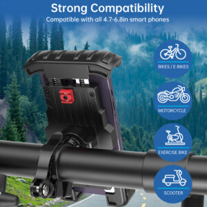 Choetech H067 adjustable bicycle phone holder - gray - Image 9