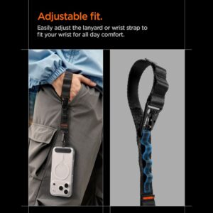 Spigen DA30M Universal Lanyard Strap Crossbody juodos spalvos - Image 15