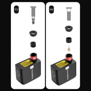 Rockbros 42320008001 Mini Electric Bicycle Pump for Schrader / Presta Valves 100PSI - Black - Image 3