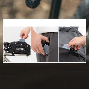 Rockbros 42320008001 Mini Electric Bicycle Pump for Schrader / Presta Valves 100PSI - Black - Image 6