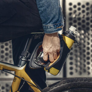 Rockbros C32BK saddle bag 1.5 l with water bottle pocket - black - Image 7