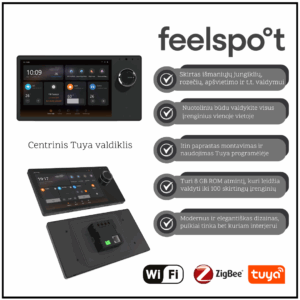 Centrinis Tuya valdiklis Feelspot FS8E WiFi, Zigbee, Bluetooth