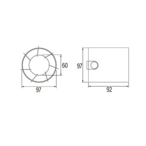 Kanalinis ventiliatorius Cata MT-100 - Image 2