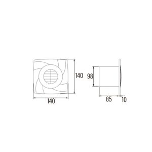 Ištraukimo ventiliatorius Cata B-10 PLUS TIMER - Image 6