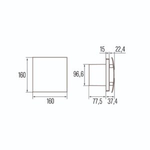 Ištraukimo ventiliatorius Cata UC-10 SILENTIS STD, juodas - Image 3