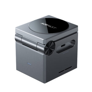 Acefast E18 Rubik's Cube 3 in 1 Inductive Charger - juodos spalvos - Image 8