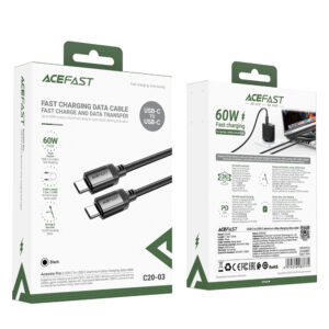 Acefast C20-03 USB-C Cable - USB-C 480Mb/s 3A 1.2m - Black - Image 5