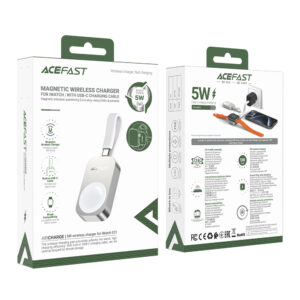 Acefast E21 5W Wireless Charger for Apple Watch - Silver - Image 8