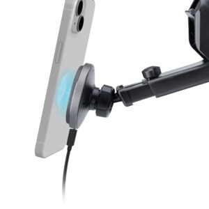 SBS TESUPMAGEXTWIR15W Telescopic Smartphone Holder with Wireless Charger, MagSafe Compatible, for Windshield and Dashboard - Black - Image 4