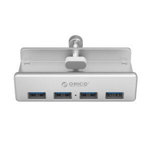 Orico MH4PU Hub Clamp-Mounted 4x USB-A 3.0 - Silver - Image 2