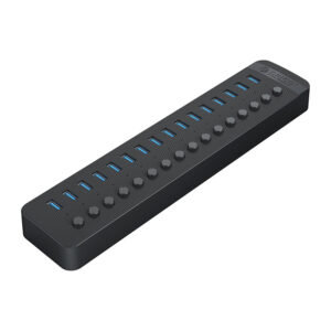 Orico CT2U3-16AB 16x USB-A 3.0 Hub with Switches - juodos spalvos