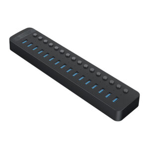 Orico CT2U3-16AB 16x USB-A 3.0 Hub with Switches - juodos spalvos - Image 2