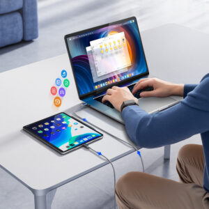 Orico CDX 60W 3A Power Delivery USB-C - USB-C 1m Cable - baltos spalvos - Image 6