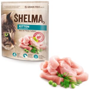 SHELMA Kitten Rich in turkey - sausas kačių maistas - 750g - Image 2