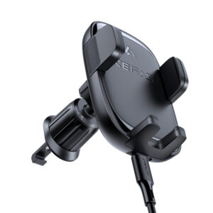 Acefast D48 Car Air Vent Mount with Wireless Charger - juodos spalvos - Image 3