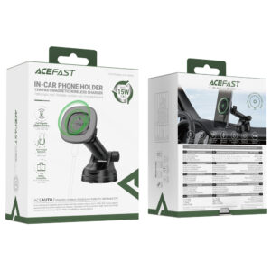 Acefast D47 Magnetic Dashboard Mount with Wireless Charger - juodos spalvos - Image 5