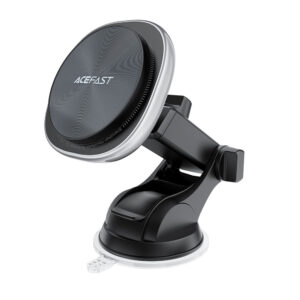 Acefast D42 Magnetic Dashboard Mount with Wireless Charger, MagSafe Compatible - juodos spalvos