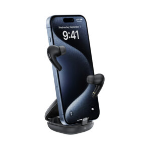 Acefast W4 TWS wireless in-ear headphones with phone stand function - juodos spalvos - Image 5
