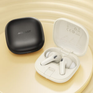 Acefast W4 TWS in-ear wireless headphones with phone stand function - baltos spalvos - Image 3
