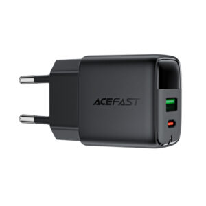 Acefast A116 GaN PD 35W USB-A USB-C Wall Charger with Display - juodos spalvos - Image 3