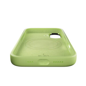 Puro Icon Mag Pro Liquid Silicone dėklas skirtas iPhone 17, MagSafe Compatible, with Camera Protection and Aluminum Buttons - Green - Image 5