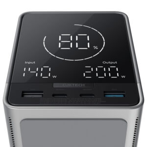 Cuktech Powerbank 300W 40000mAh with Wireless Charging 2x USB-C + 2x USB-A - Black - Image 2