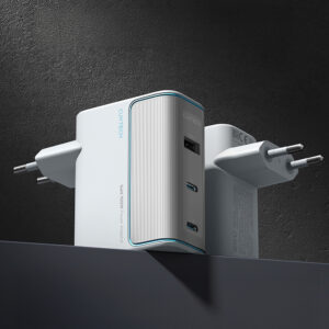 Cuktech AD1003EU 100W GaN 2x USB-C + USB-A Wall Charger with Cable - White - Image 3