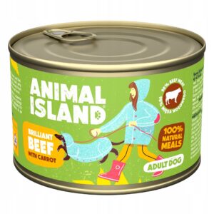 ANIMAL ISLAND Jautiena su morkomis - drėgnas maistas šunims - 410 g