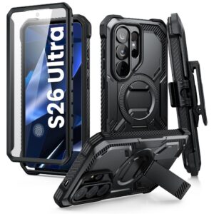 SupCase IBLSN ArmorBox Clip Mag MagSafe Samsung Galaxy S26 Ultra juodos spalvos
