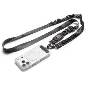 Spigen DA30M Universal Lanyard Strap Crossbody juodos spalvos