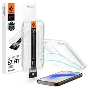 Grūdintas stiklas Spigen GLAS.TR "EZ FIT PRO AC" 2-PACK Google Pixel 10A SKAIDRUS