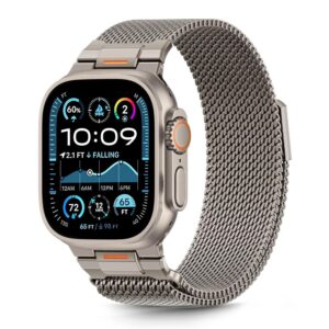 Tech-Protect MILANO VANGUARD APPLE WATCH 8 / 9 / 10 / 11 / SE / ULTRA (44 / 45 / 46 / 49 MM) TITANINIS