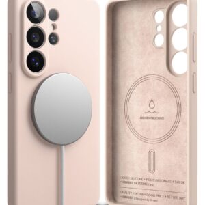 Ringke Silicone Magnetic MagSafe Samsung Galaxy S26 Ultra rožinio smėlio spalvos - Image 2