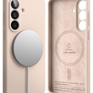 Ringke Silicone Magnetic MagSafe Samsung Galaxy S26 rožinio smėlio spalvos - Image 2